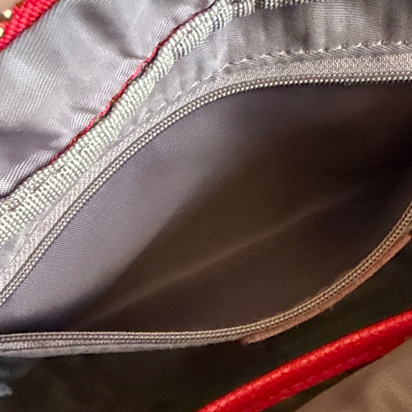 USED Original Pom Pom London Mayfair Red Leather Pebbled Crossbody Bag. - Picture 5 of 12